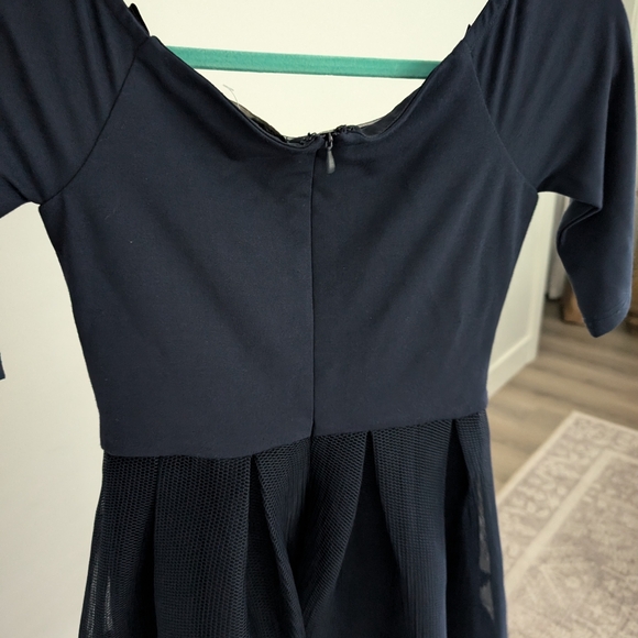 The Clothing Company Off the Should Navy Dress - Picture 5 of 5